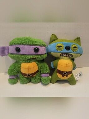 Fuggler Teenage Mutant Ninja Turtles Donatello Leonardo Plush TMNT 8" Lot